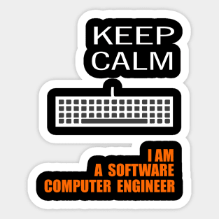 keep calm - software computer engineer Sticker